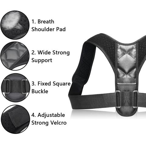 Nolva Adjustable Posture Corrector worn on back